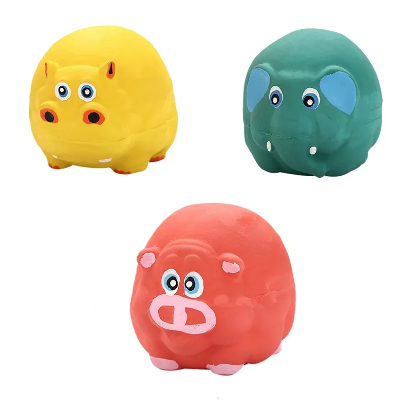 

Pet toys Interactive Cartoon Animal Shaped Dog Toys Durable Cleaning Teeth Dental Chew Molar Squeaky Toy