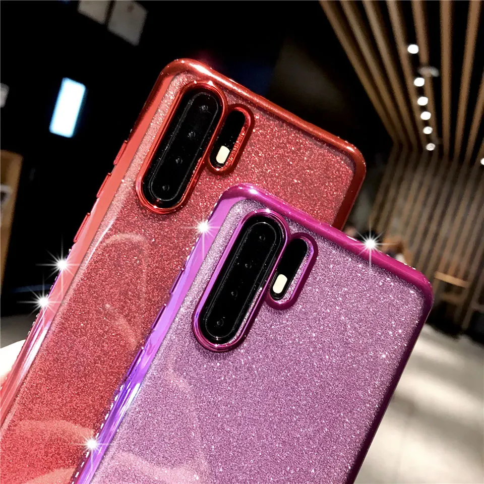 Блестящая рамка с алмазным покрытием блестящий чехол для huawei P30 Pro P20 Lite mate 30 20 10 Honor