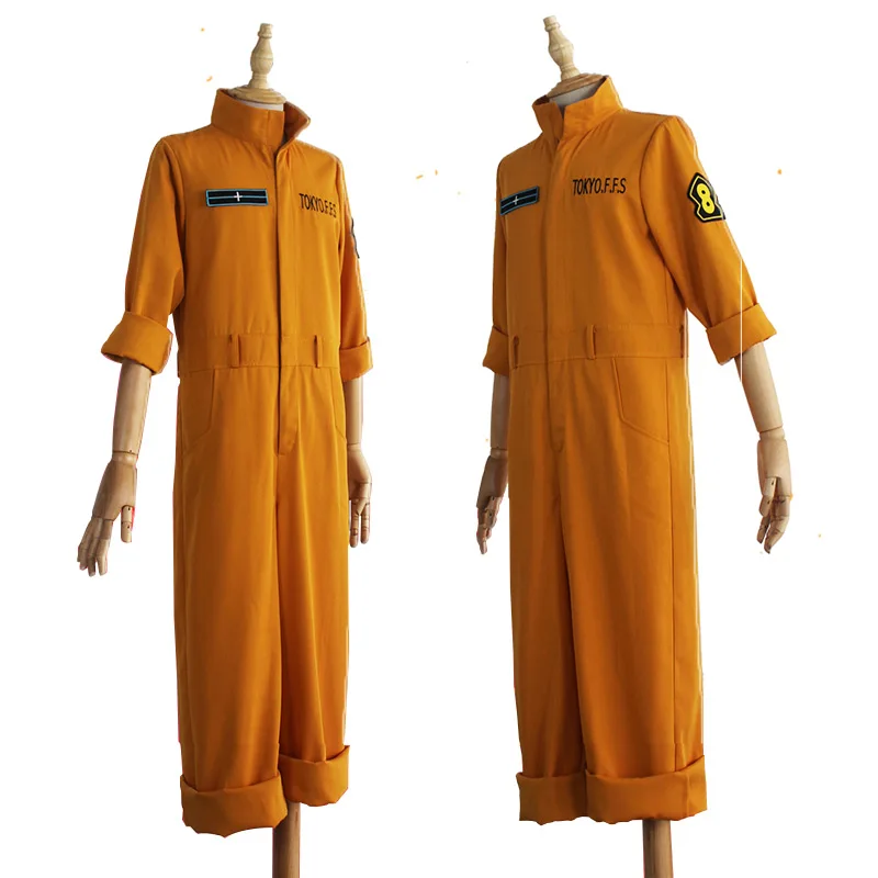 Костюм для косплея Coshome из аниме огненная сила комбинезон Shinra Kusakabe Maki Oze желтая