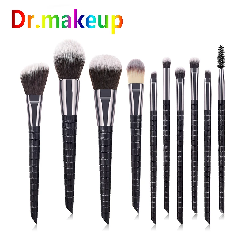 10 шт. кисти для макияжа горячий набор профессиональных кистей инструменты мягкий