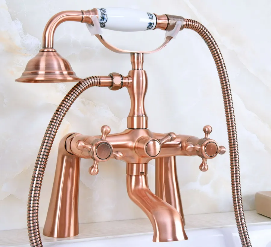 Смеситель для ванны с античным красным медным покрытием|Смесители ванны| |