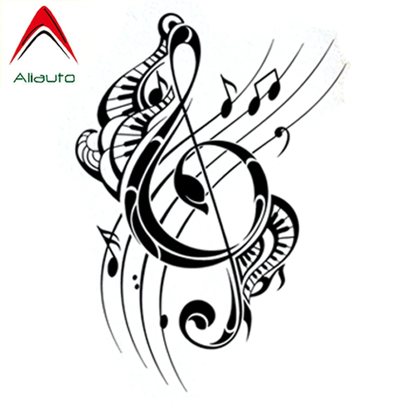Aliauto креативные автомобильные стикеры модные музыкальные нотки силуэт виниловые