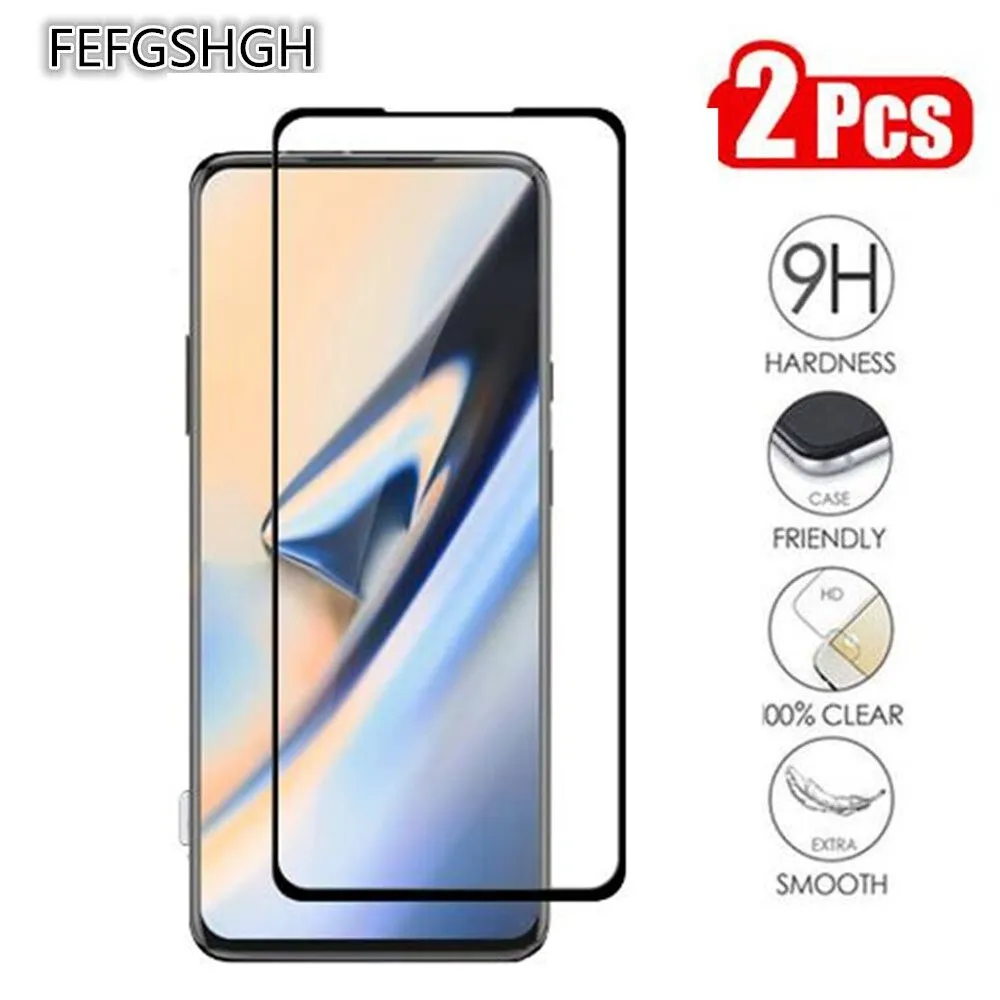 2 упаковки полное покрытие из закаленного стекла для Oneplus 7 Pro защита экрана 9H