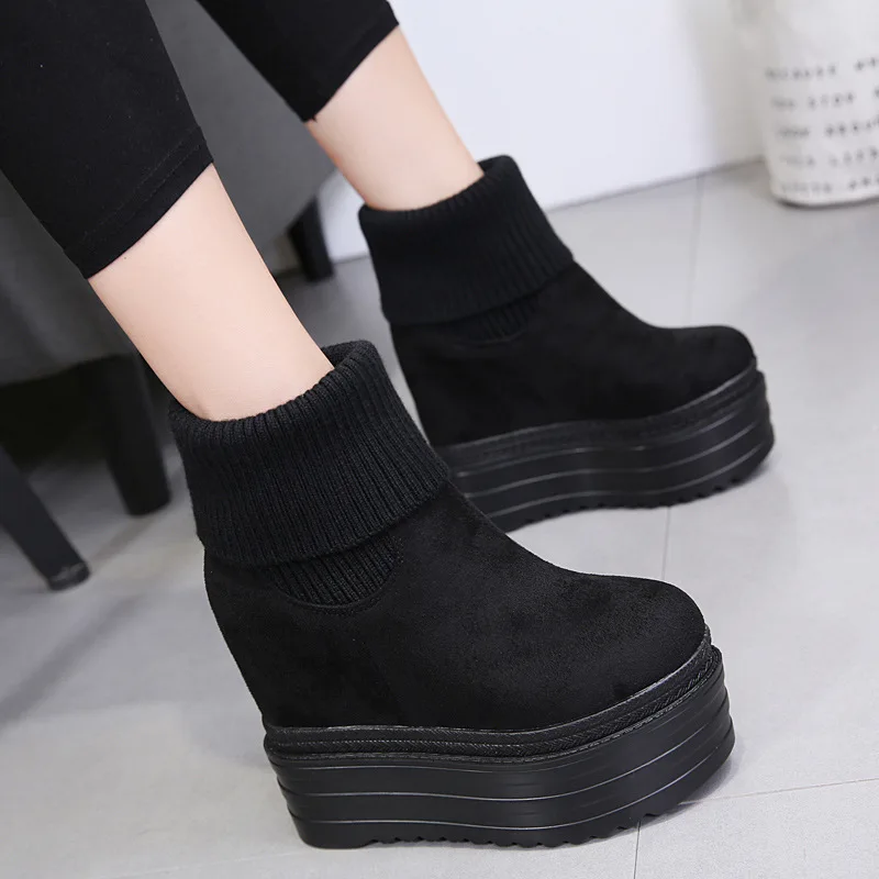 

Лидер продаж, новые весенние ботинки, женские ботинки Martin на высокой толстой платформе, женская обувь на высоком каблуке, кожаные ботильоны для женщин