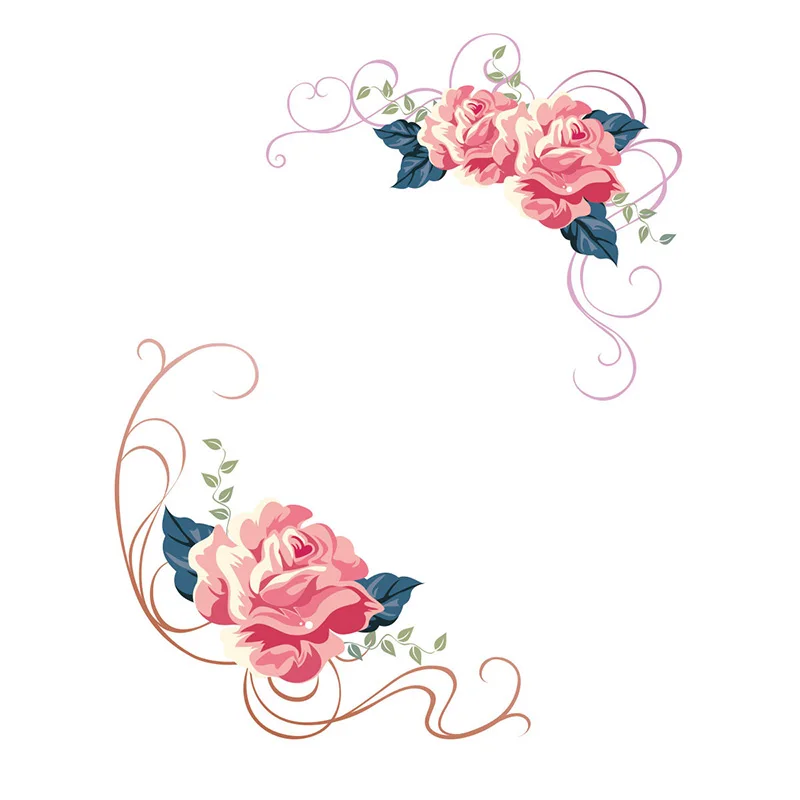 

Ink Flower Toilet Stickers Decal Bathroom Transfer Art Interior Decoration Cover
