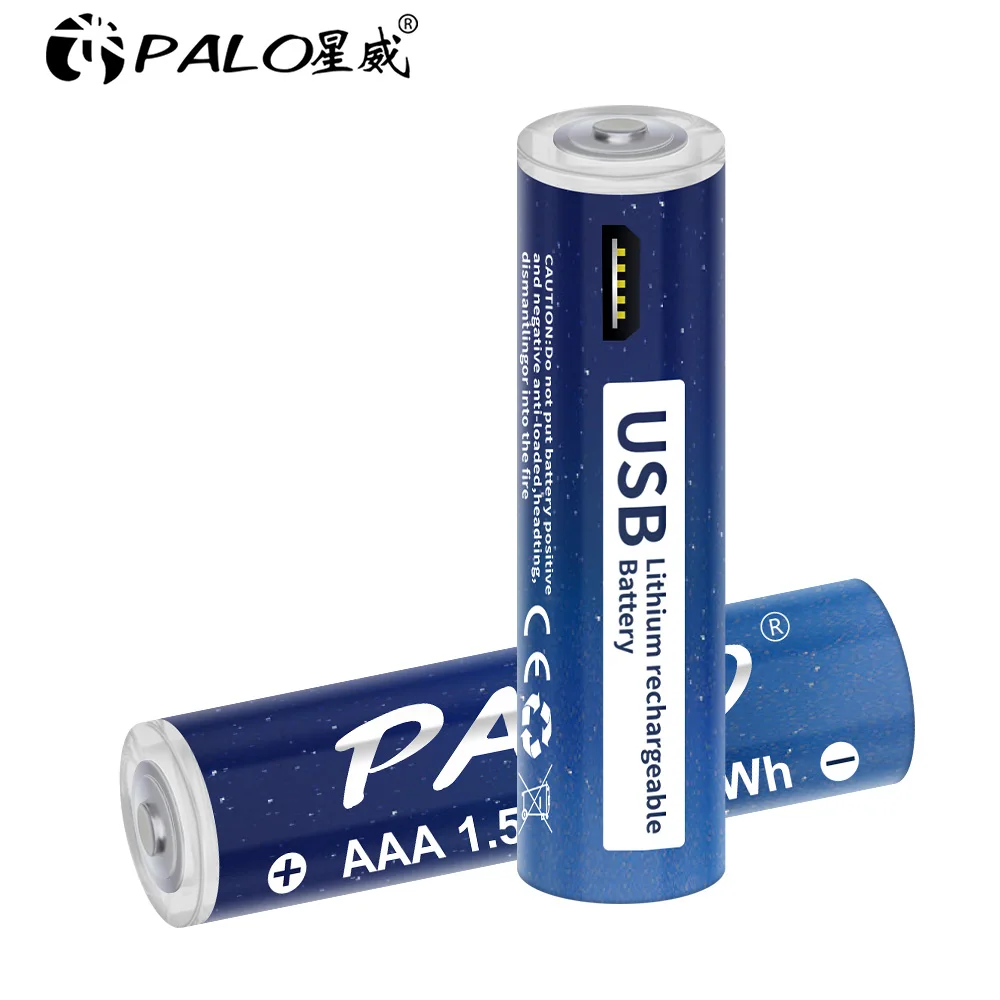 Аккумуляторная батарея PALO 1 5 в AAA МВт/ч USB литий-ионная для пульта дистанционного