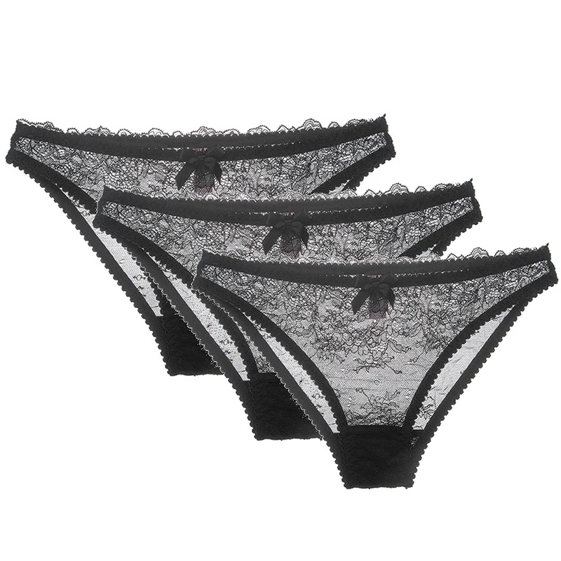 Varsbaby, сексуальные кружевные трусы с низкой талией, S-XL, нижнее белье, прозрачные трусики, 3 шт./лот