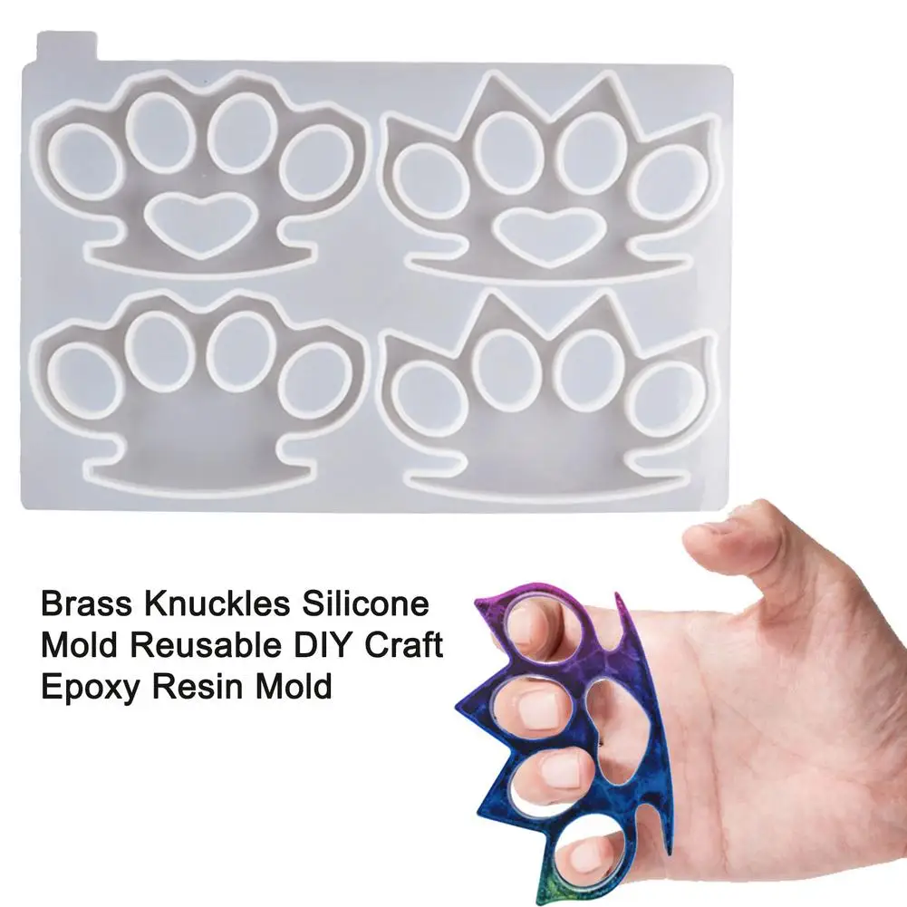 Jewelry Silicone Mold Reusable DIY Craft Epoxy Resin Earring Pendant Casting Brass Knuckles Mould | Дом и сад