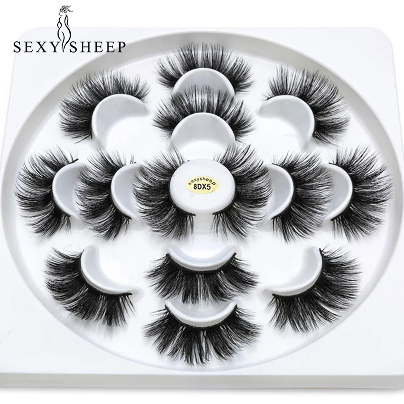 SEXYSHEEP 5/7 пар искусственной 3D норковые ресницы натуральных длинных накладных