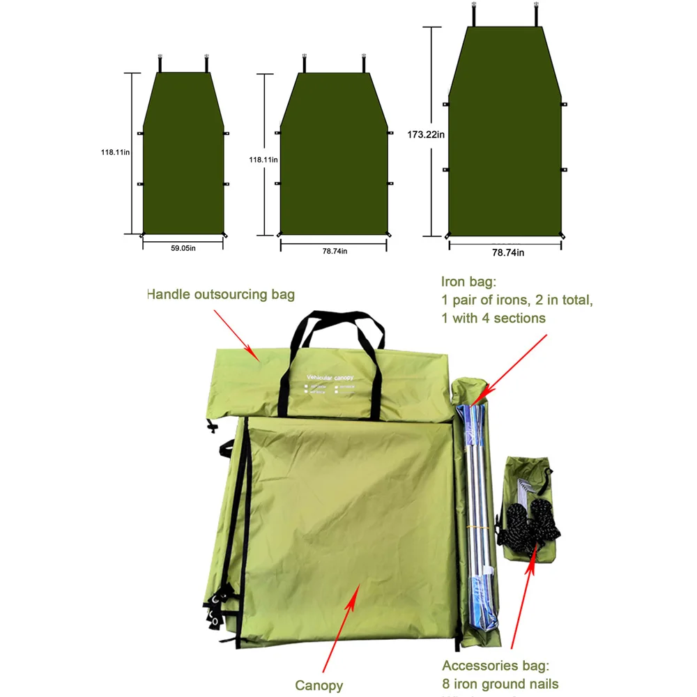 Автомобильный навес тент для кемпинга боковая крыша автомобиля