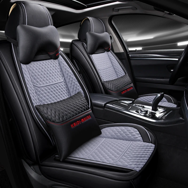 Универсальный кожаный чехол на автомобильное сиденье для hyundai getz kia rio 3 toyota corolla lada