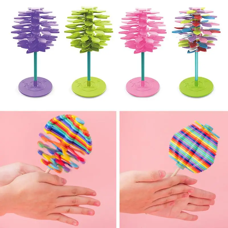 

Creative Decoration Decompression Toy Colorful Spiral Tree Series Creative Home Tree Desktop Decompression Rotating Spherical Gy