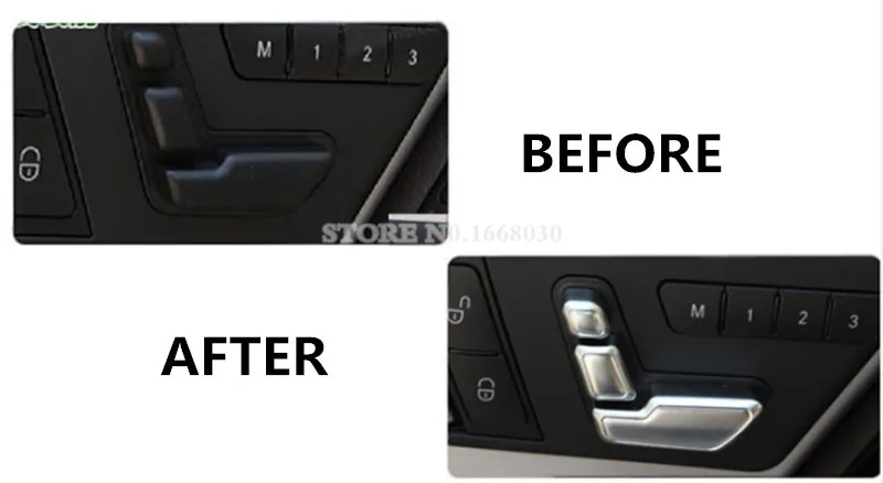 Внутренняя сиденье дверь кнопка регулировки переключатель Крышка 6 шт. для Benz E