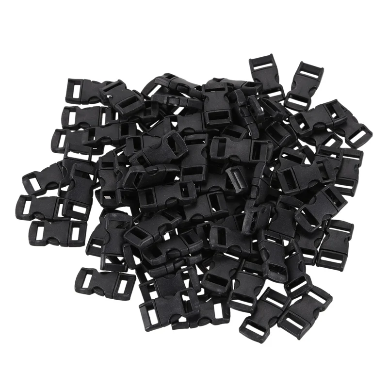 Пластиковые лямки с боковой быстроразъемной пряжкой 10 мм 100 шт черные|Пряжки и