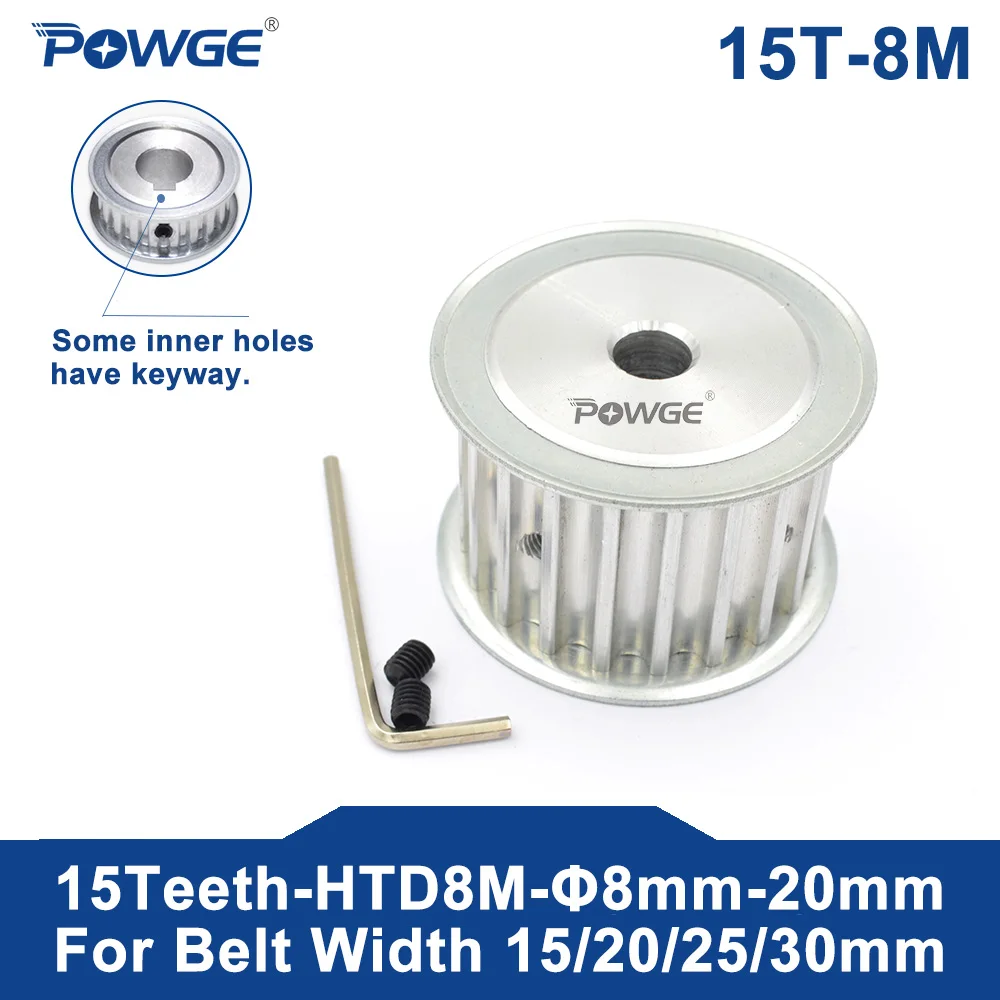 

Синхронный зубчатый шкив POWGE Arc HTD 8 м, с отверстием 8-20 мм для ремня шириной 15/20/25/30 мм, 15-8 м AF 15 зубьев 15 T