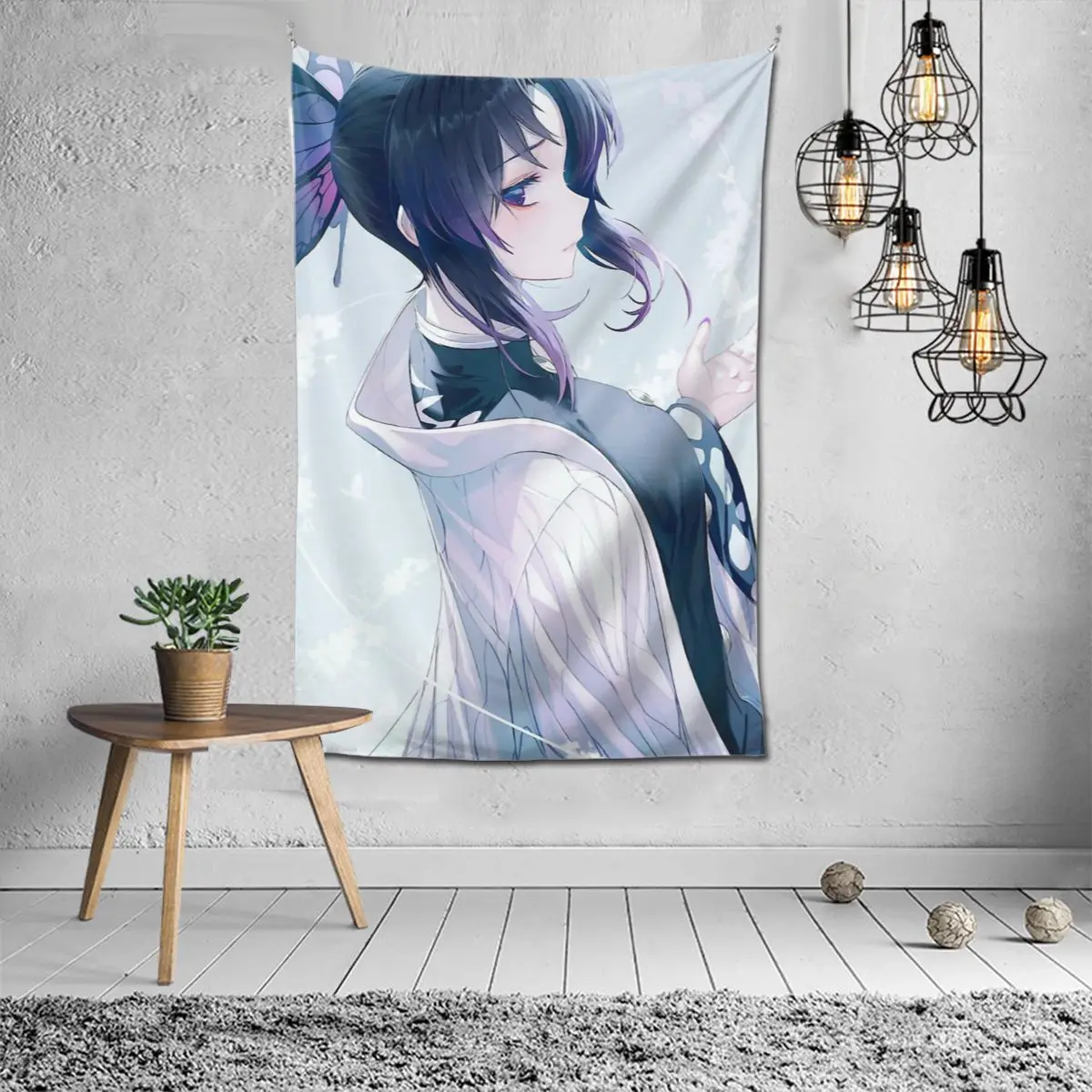 

Shinobu Bedroom Tapestry Demon Slayer Kimetsu no Yaiba Anime Background Hanging Covering Room Arts Decor Ornaments Beach Mat