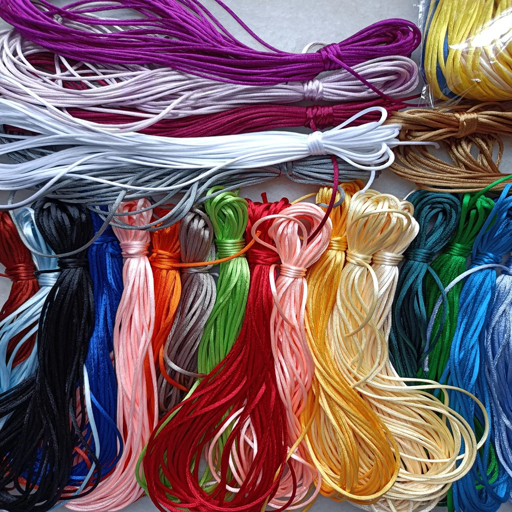 Плетеный шнур для макраме 2 мм шелковый нить проволока сделай сам китайский узел