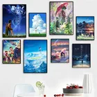 Японское аниме Makoto Shinkai HD Печать Живопись Домашний Декор холст плакат модульные Картины Современная гостиная