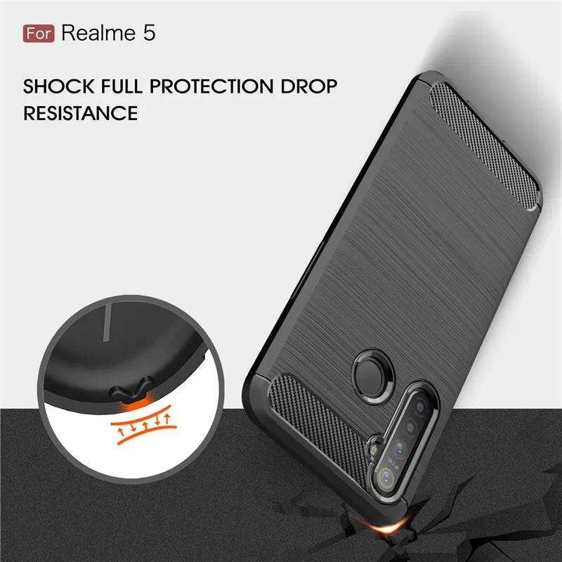 Чехол Realme 5i 5 мягкий силиконовый бампер из ТПУ противоударный чехол-накладка