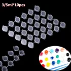 10 полосок, 60 горшков, пустые полоски для краски, мини-ящик для краски, пластиковый контейнер для хранения художественных поделок, контейнер для пигмента, аксессуары для рисования