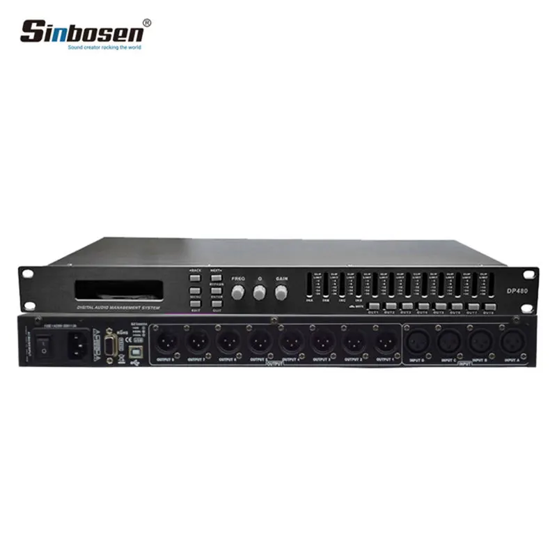 Цифровой аудио процессор 4 в 8 out системный DP480 сигнальная сценическая