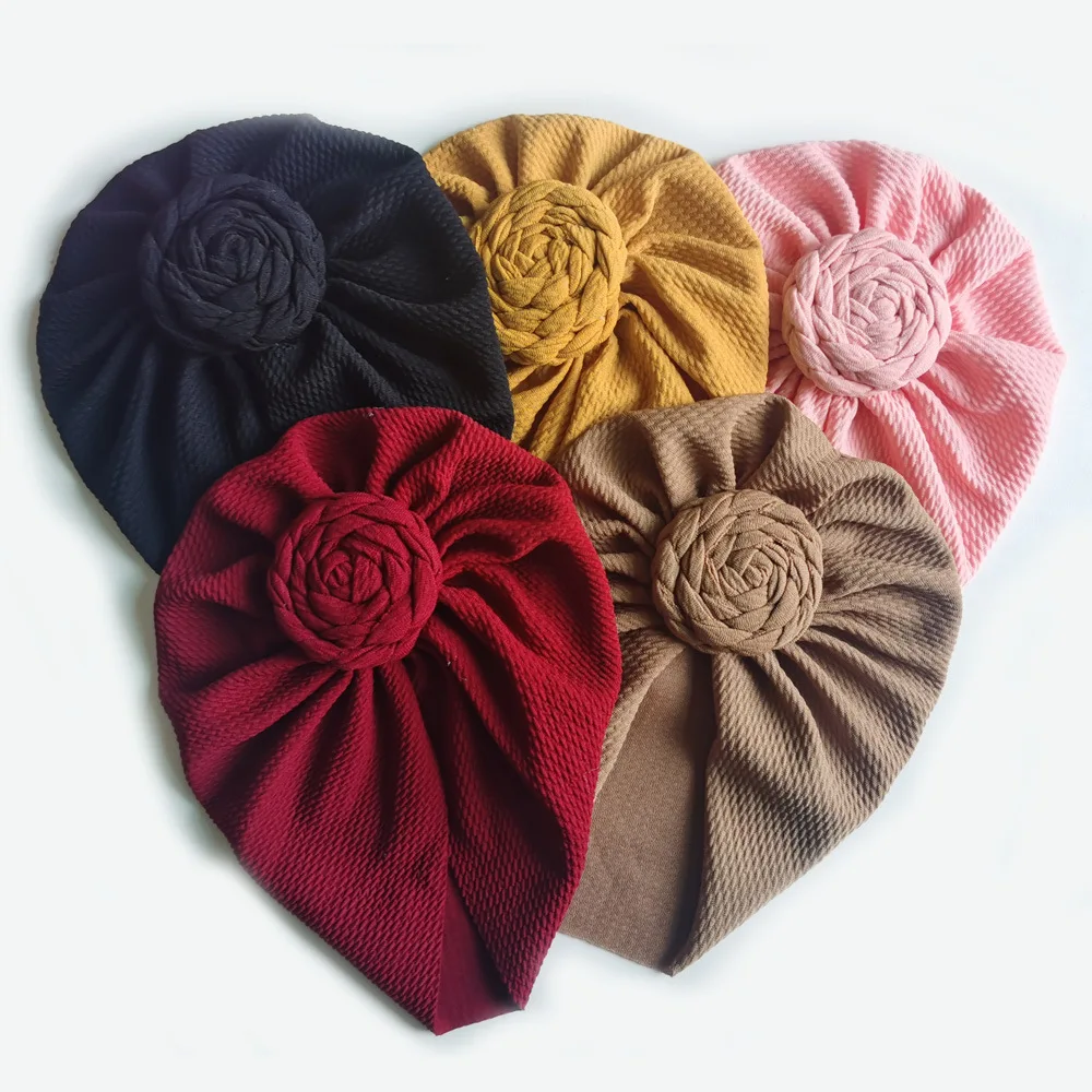 

Baby Girls Handmade Knotted Hat Newborn Headwrap Infant Turban Soft Beanies for Child Kids Head Accessories Bebes Cap