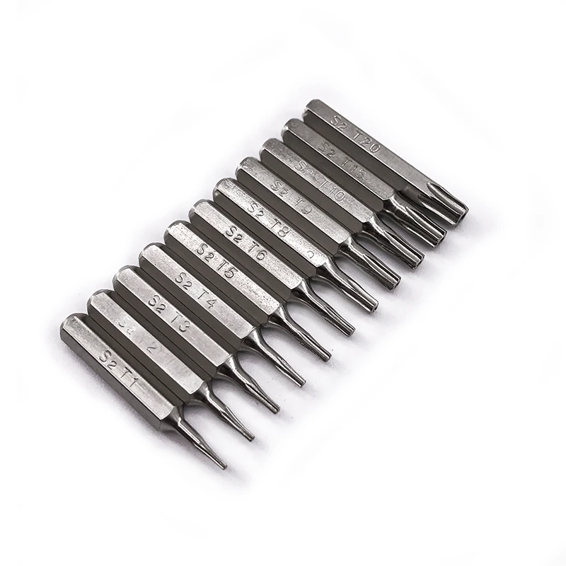 

Torx T1 T2 T3 T4 T5 T6 T8H T9H T10H T15H T20H Screwdriver Bits Set Mobile Repair Bit Plum Blossoms Repairing Head 11PCS