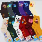 Носки с героями Диснея, Микки и Минни Маус, детские носки для мальчиков и девочек, короткие носки с милым мультяшным рисунком для подростков и мужчин и женщин