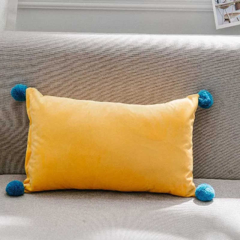 Nodic Style Green Sofa Throw Pillow Cushion Decorative Pillow Home Decor Velvet Pillowcase Luxury Sofa Cushions 30x50cm