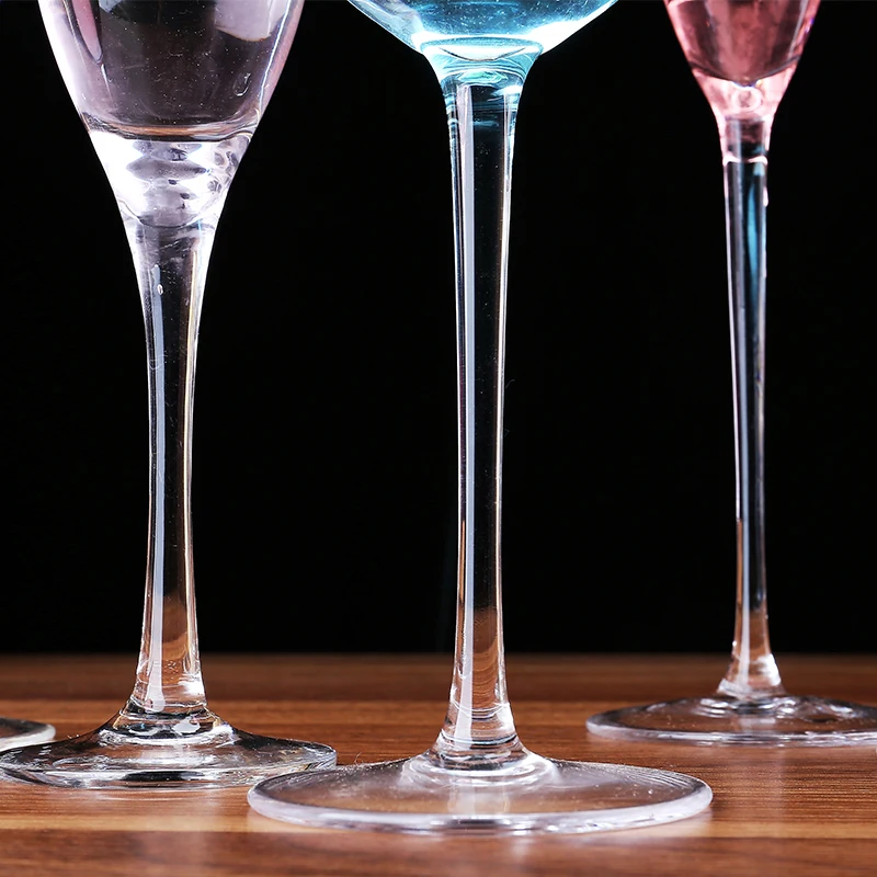 Бессвинцовый стеклянный бокал для шампанского флейты серийный красного вина