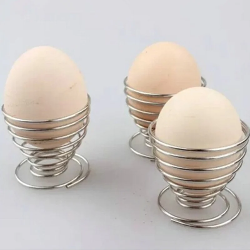 1 шт. держатель для яиц Лидер продаж подставка из нержавеющей стали с пружинной