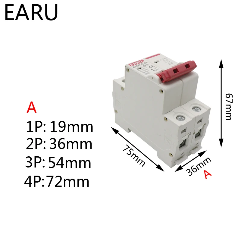 Мини выключатель постоянного тока 1000 в 1P 2P 3P 4PSolar защиты от перегрузки 6A 10A 16A 20A 25A