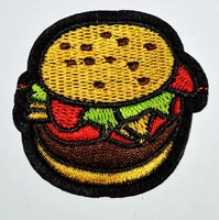 hot hamburger cookout bbq summer food picnic embroidered iron on patch %e2%89%88 5 5 4 8 cm