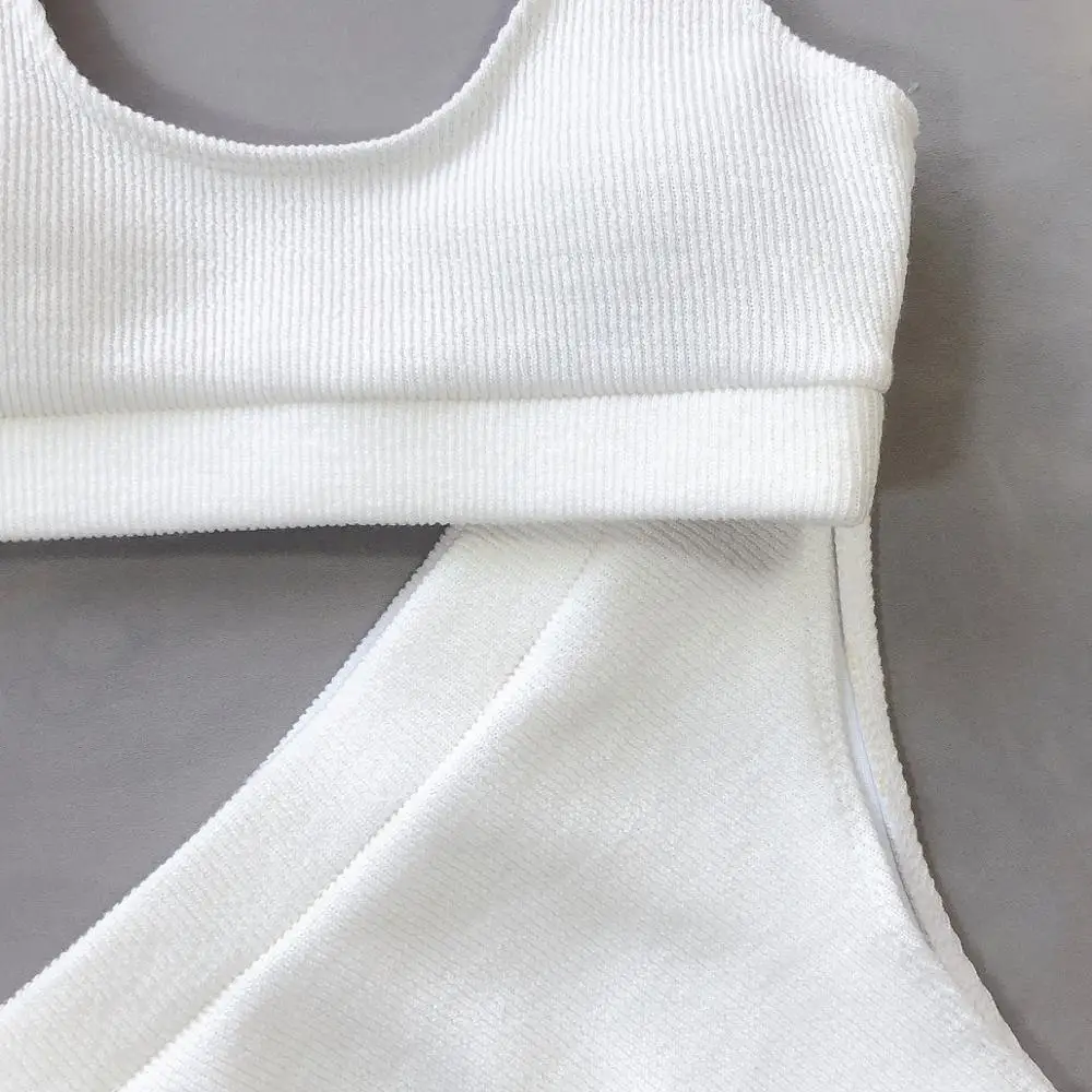 Free shipping swimsuit women 2020 new summer red white high waist Bikini Set 2 Piece Swimwear Push Up bikinis | Женская одежда