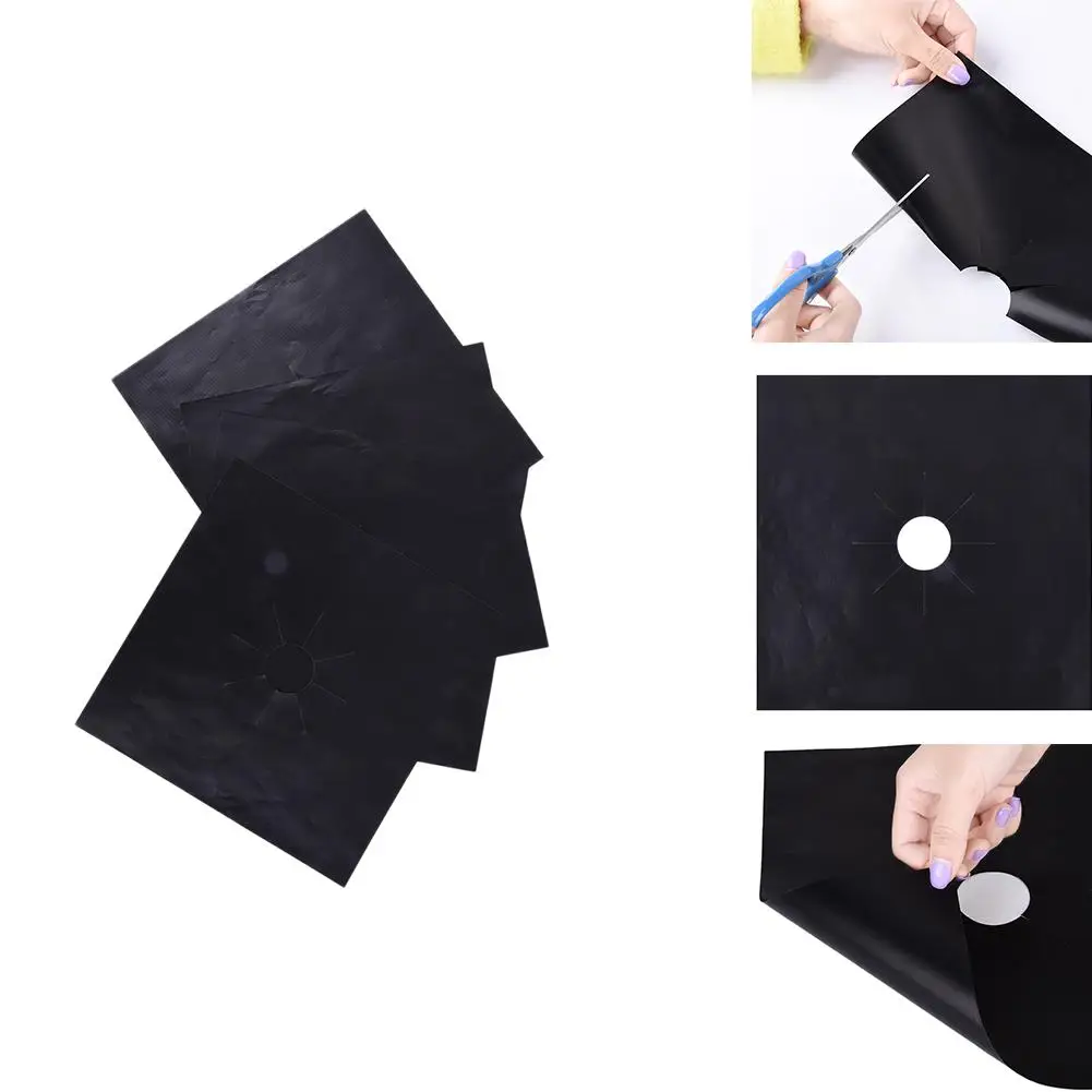 4 шт многоразовая газовая плита защита горелок лайнер Крышка для инструменты