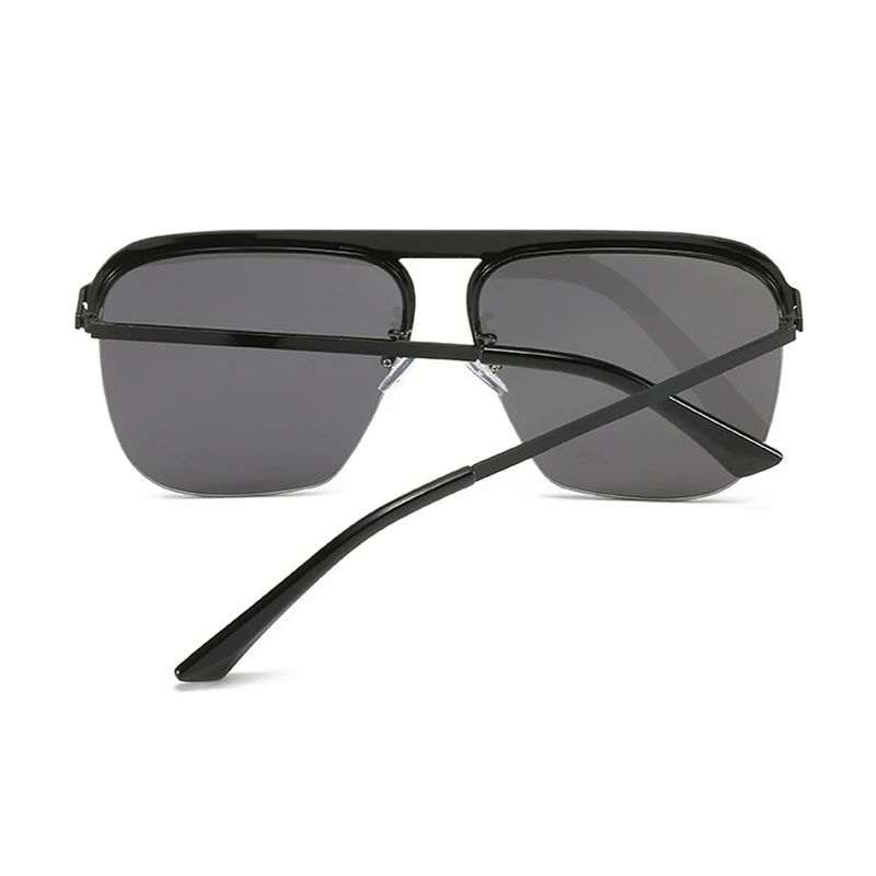 

2021 Metal Semi Rimless Frame Men Sunglasses Vintage Cool Square Eyewear Sun Glasses Women Ladies Fashion Shades Mirror Outdoor