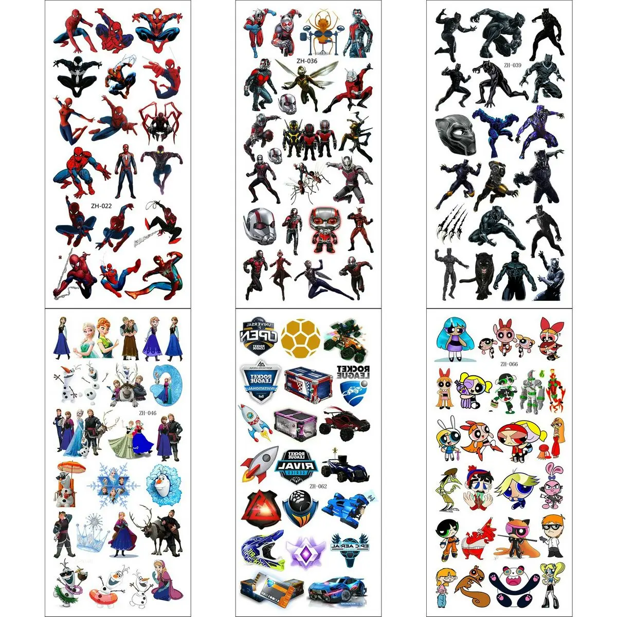 

6PCS/Lot Temporary Tattoos Tatoo Temporaire Femme Tattoo Sticker Waterproof Water Kids Temp Tatoos Children Tattos Chest Tatto