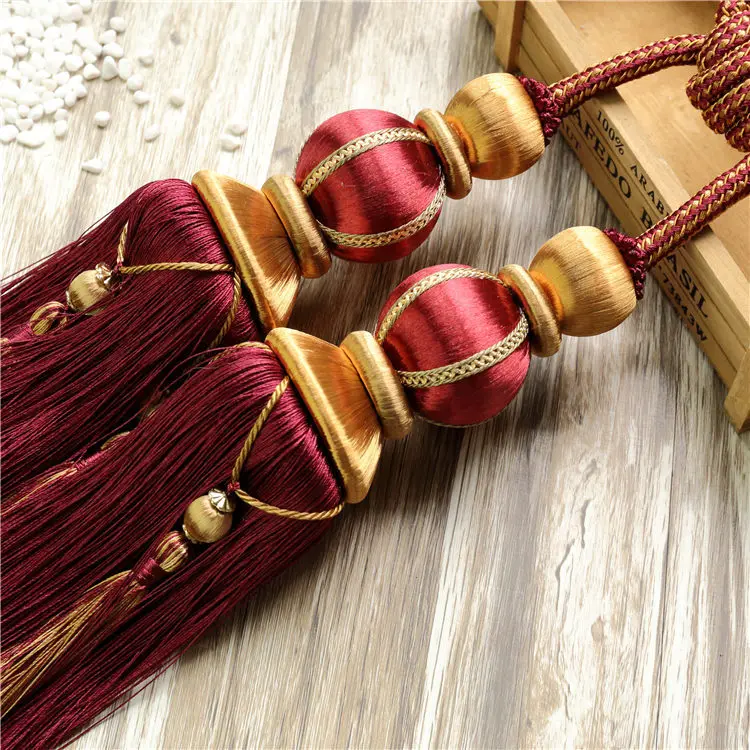 1 пара подвесных штор подхваты с кисточками для бисерных шаров Аксессуары