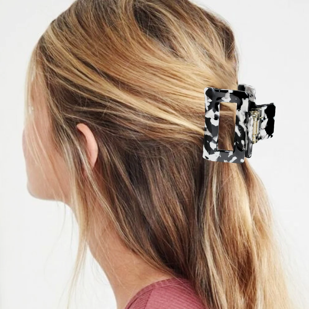 

Vintage Hair Clips Girl Geometric Hair Claw Clip Mini Hair Claw Clips Plastic Claws Pins Clamps Small Jaw for Girls and Women