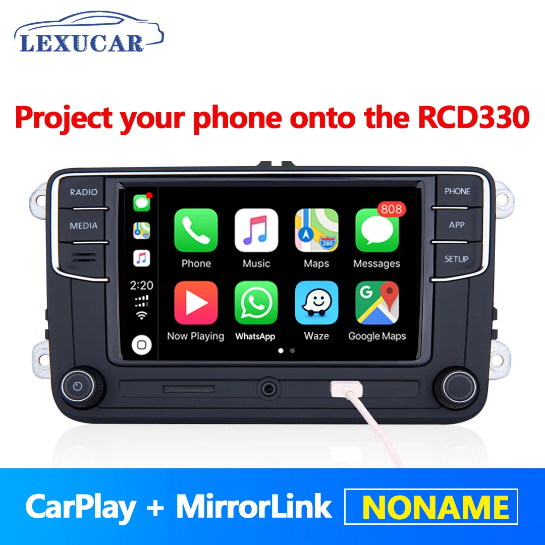 $327.84 Android Auto Carplay Noname 6RD 035 187B MIB Car Radio RCD330 Plus RCD340G For VW Golf 5 6 Jetta MK5 MK6 CC Tiguan Passat Polo