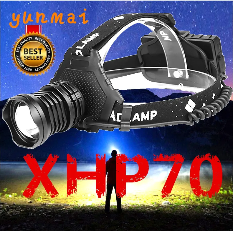 Налобный фонарь yunmai 2020 XHP70 32 Вт 7800 лм 18650 мАч Фары  | Отзывы и видеообзор