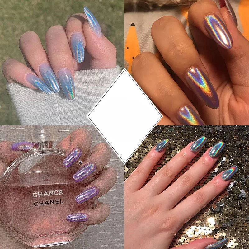 GW сплошной цвет хлопья гвоздь блестящий алюминий нерегулярные блестки