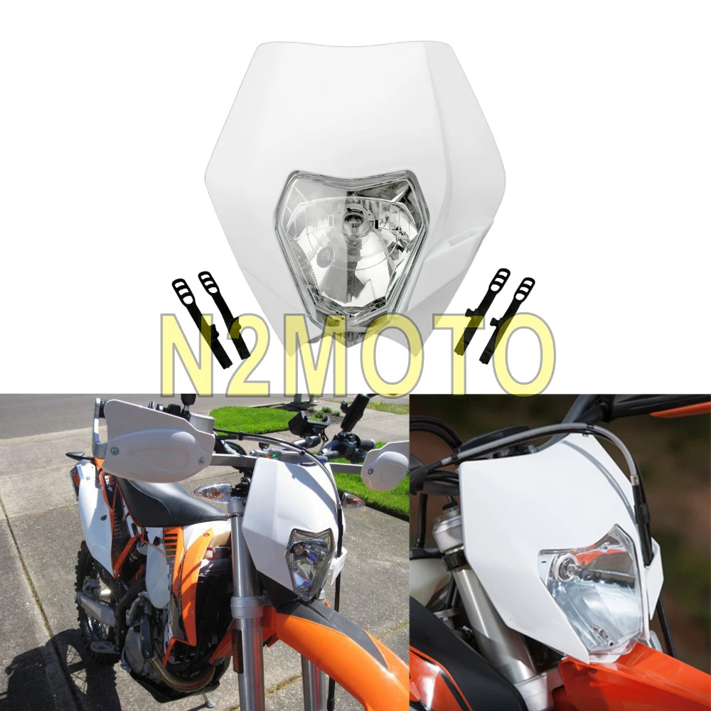 

Universal Motorcycle White Headlight Front Lamp Motocross Head Light Dirt Bike For KTM Enduro EXC KLX CRM XR DRZ RMZ RM250 YZ WR