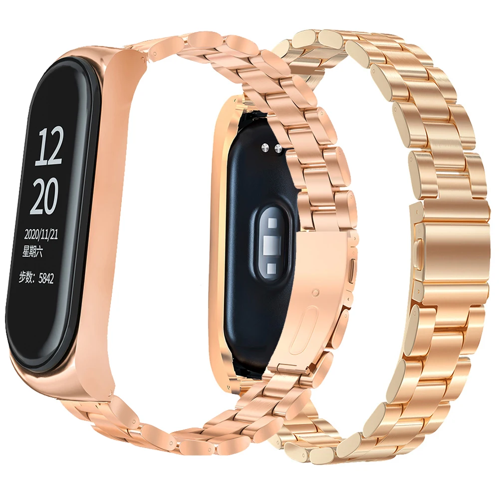 Ремешок из нержавеющей стали для xiaomi band 6/5/4/3 металлический ремешок Миланская