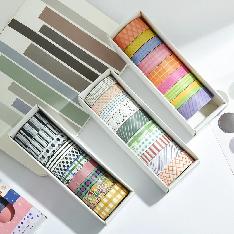 10 рулонов/набор васи лента клейкая маскирующая васитапы kawaii Наклейки papeleria милые