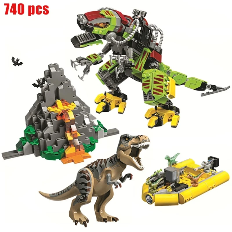 Bloques de construcci&oacute;n de dinosaurios para ni&ntilde;os, juguete educativo de bloques ensamblados, regalo de Navidad, serie 11337, 75938-0