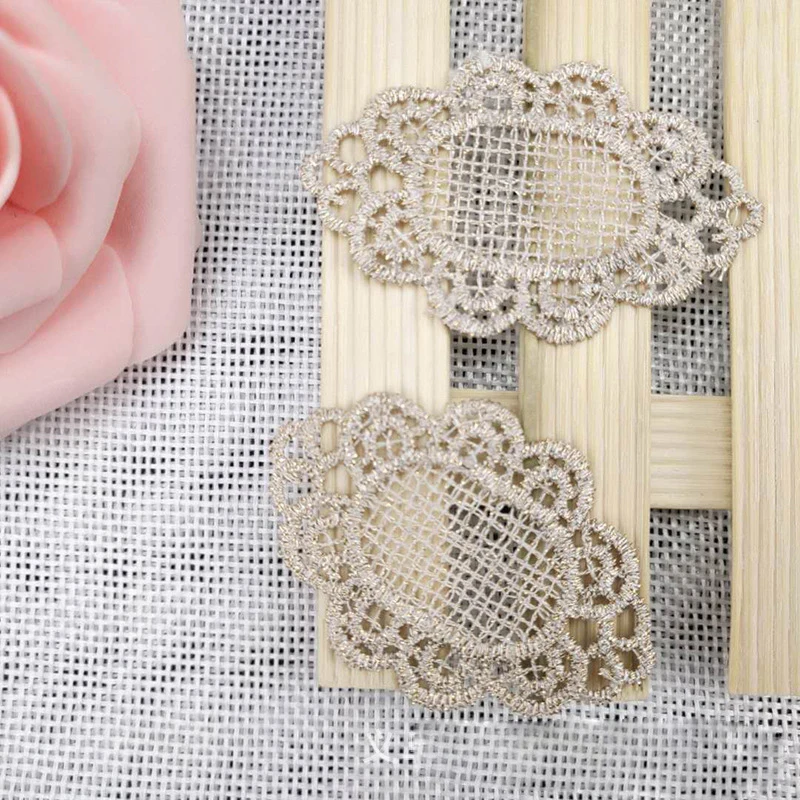 10PCS Soluble Polyester Flower Embroidered Lace Trim Ribbon Fabric Sewing Supplies Craft Decor FOR DIY Handm | Дом и сад
