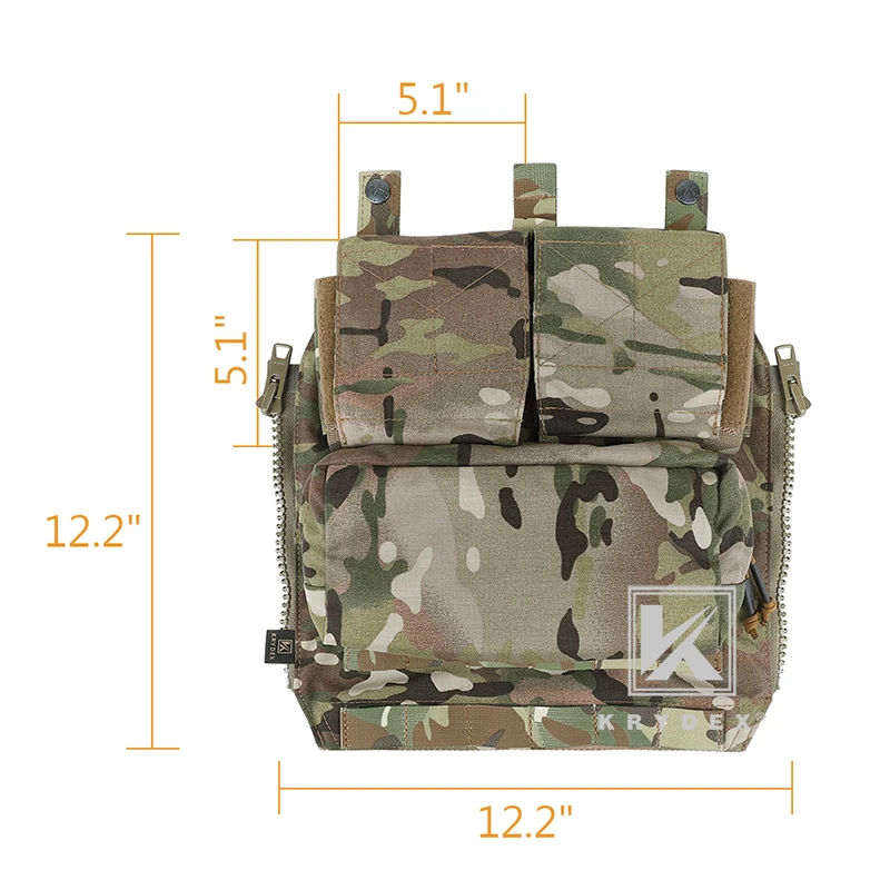 KRYDEX тактический пакет на молнии Панель рюкзак для КПК НЦЧП AVS JPC2.0 жилет Multicam