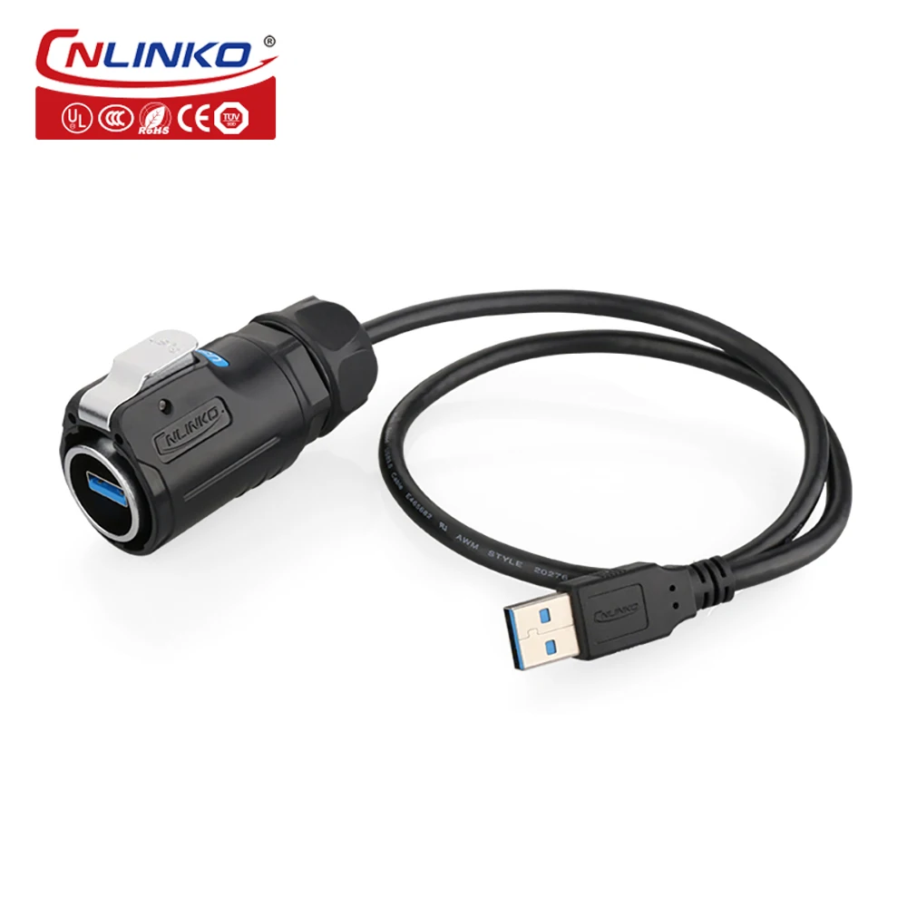 Кабель CNlinko LP24 M24 USB3.0 с интерфейсом быстрая передача материал PBT IP65/IP67