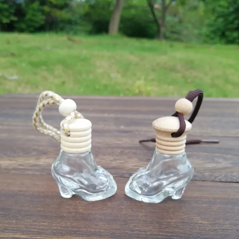 

Wholesale 8ML Car air freshener Bottle Packing Pendant Beauty Glass Perfum Bottle Auto Interior Trinket Air Freshener Packaging